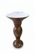 Wash Basin Pedestal D87 Hand-Painted
