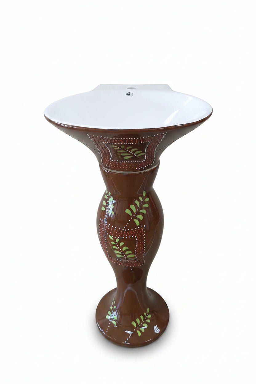 Wash Basin Pedestal D87 Hand-Painted
