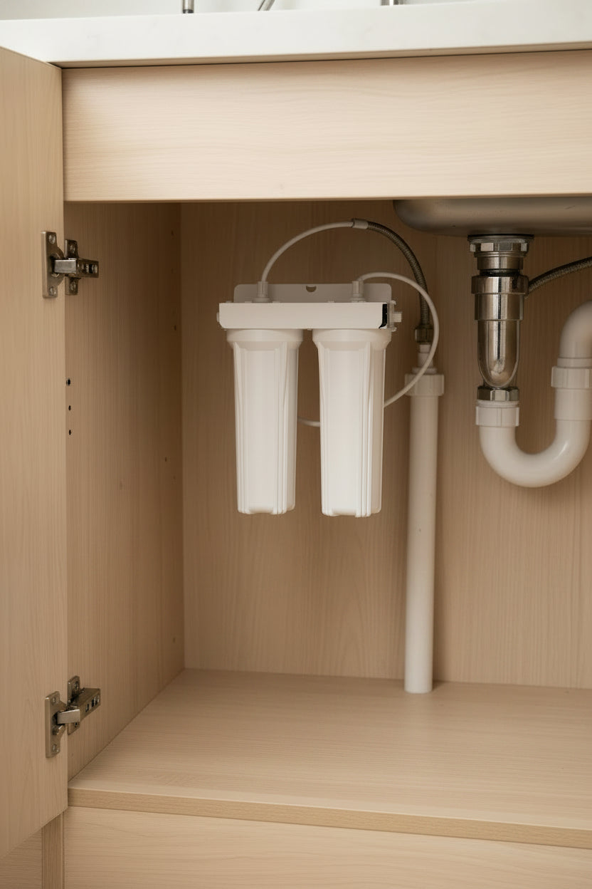INOX Twin Under-Sink Water Filter System with Faucet