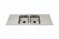 Evia Pianno Double Bowl Sink 2-Side Drainer 1500x500x180mm