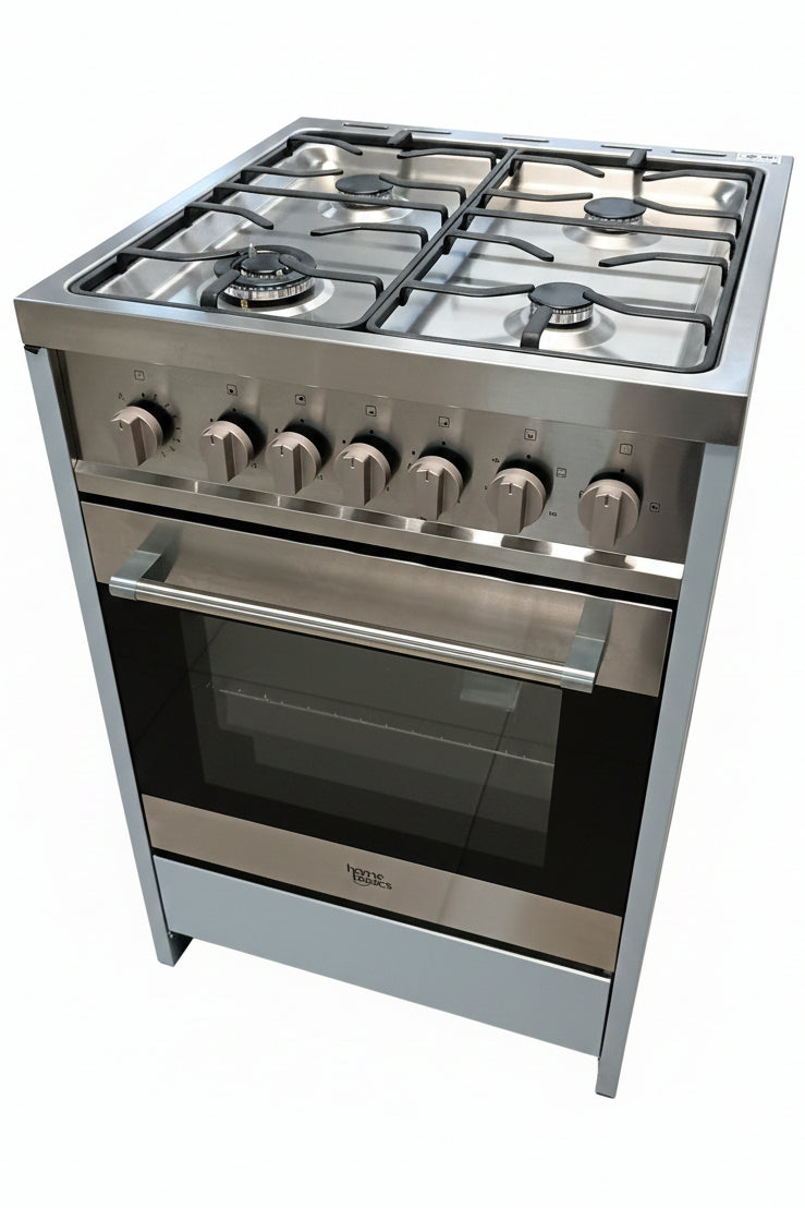 Home Basics Premium Free Standing Gas Cooker 4 Burner 60cm