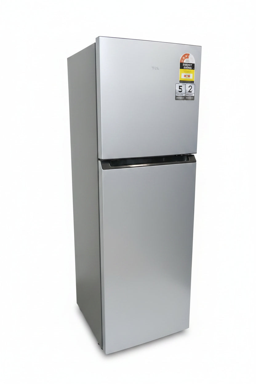 TCL Top Mount Fridge 2 Door 249L Silver