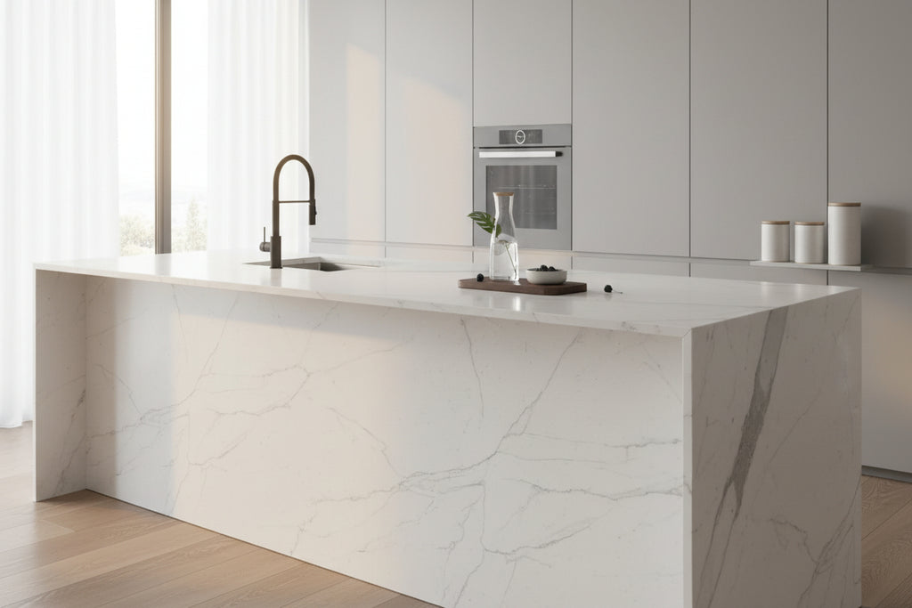Quartz Benchtop Slab – Sparkly White, 3000 x 600 x 20mm