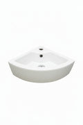 Nakita Corner Wall-Mount Wash Basin – White