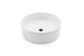 Ceramic Round Wash Basin – Fluted White
