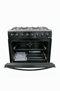 MODYL 6-Burner Gas Stove with Oven – Black