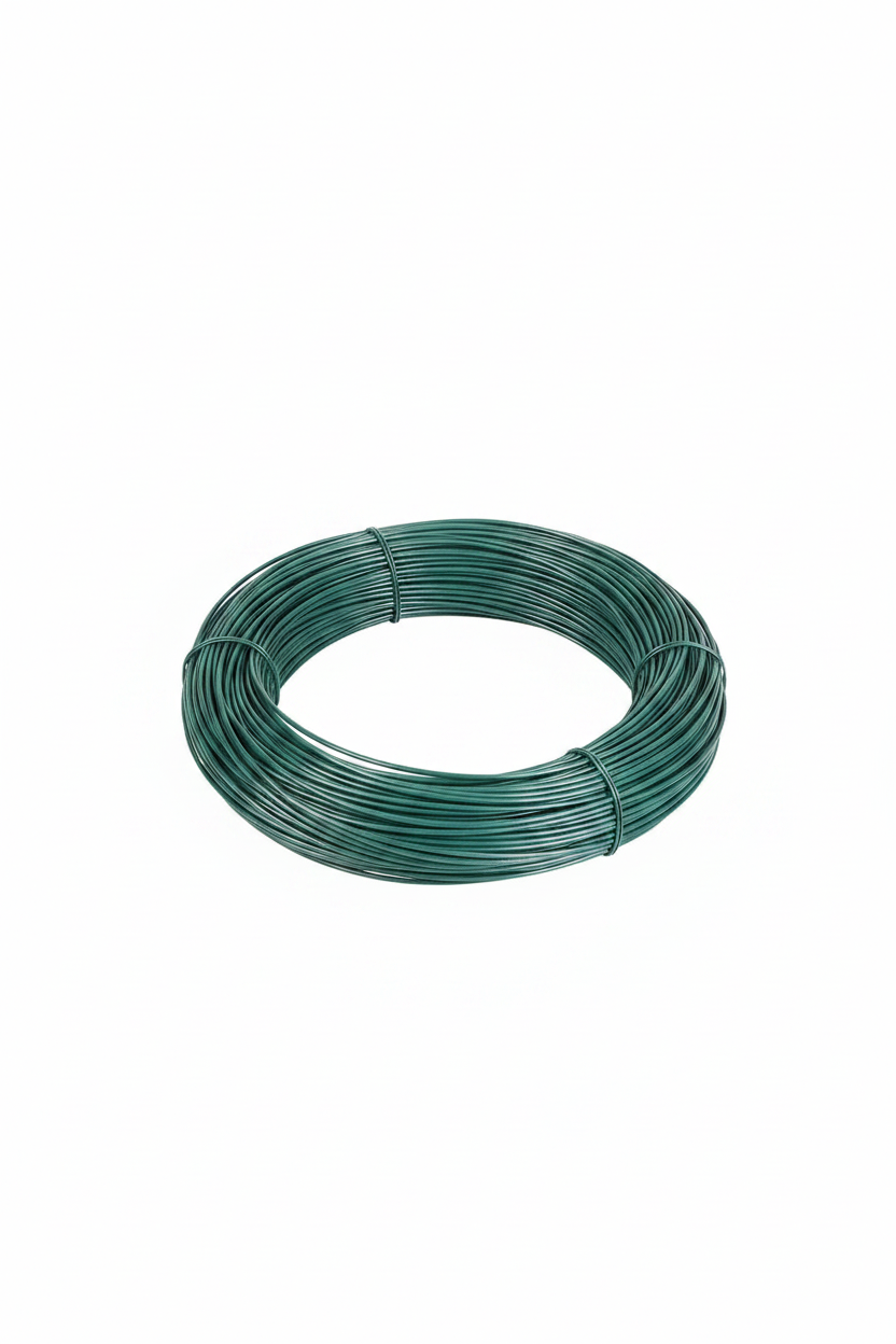 Green PVC Coated Tie Wire — 25kg Coil