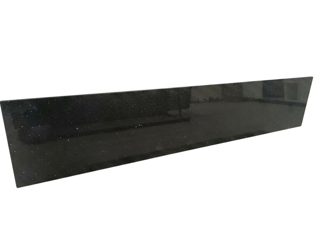 Quartz Benchtop Slab – Sparkly Black, 3000 x 600 x 20mm