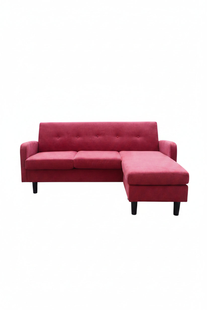 Home Basics Fabric Sofa 2+L Maroon #YA286