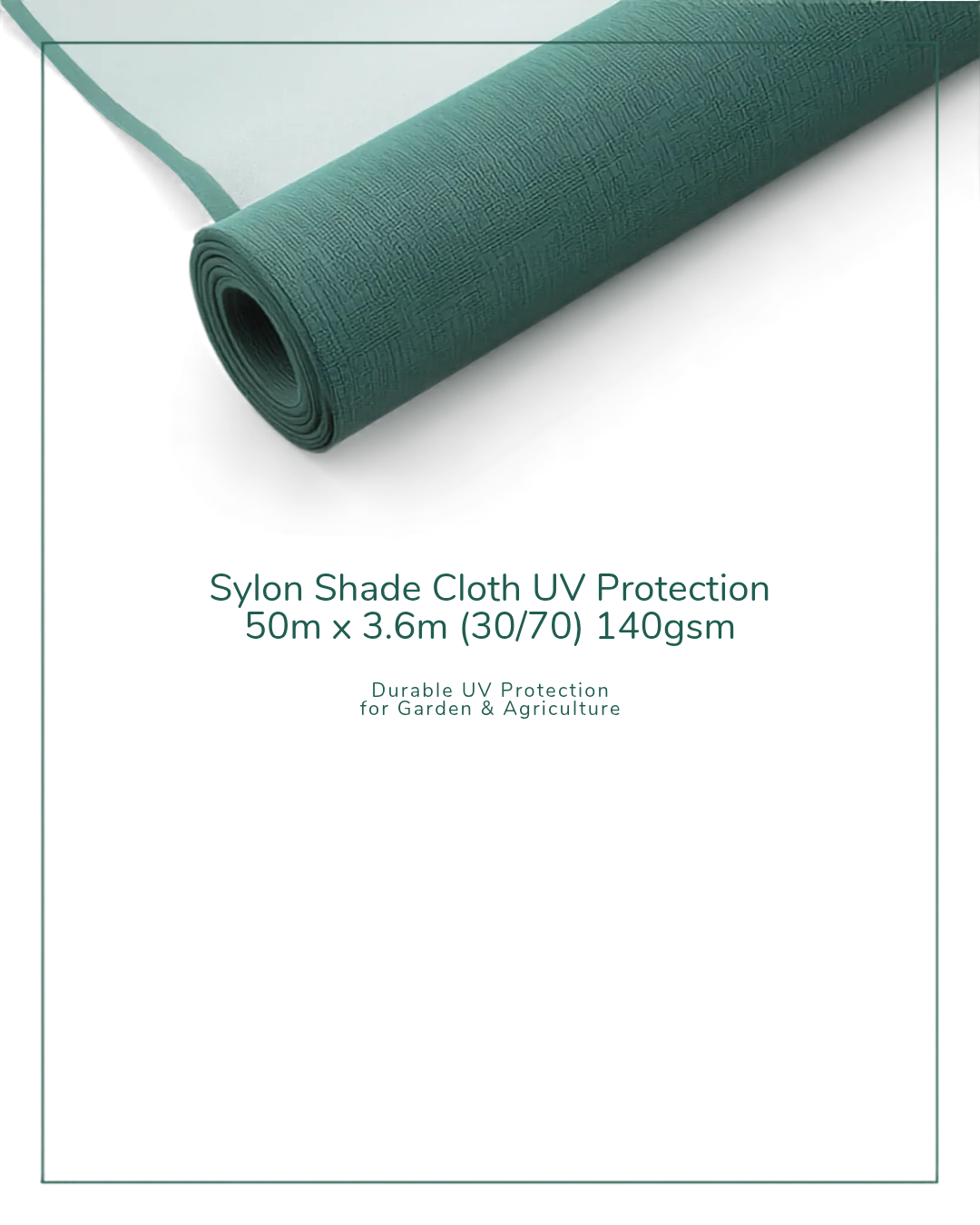 Sylon Shade Cloth UV Protection 50m x 3.6m (30/70) 140gsm