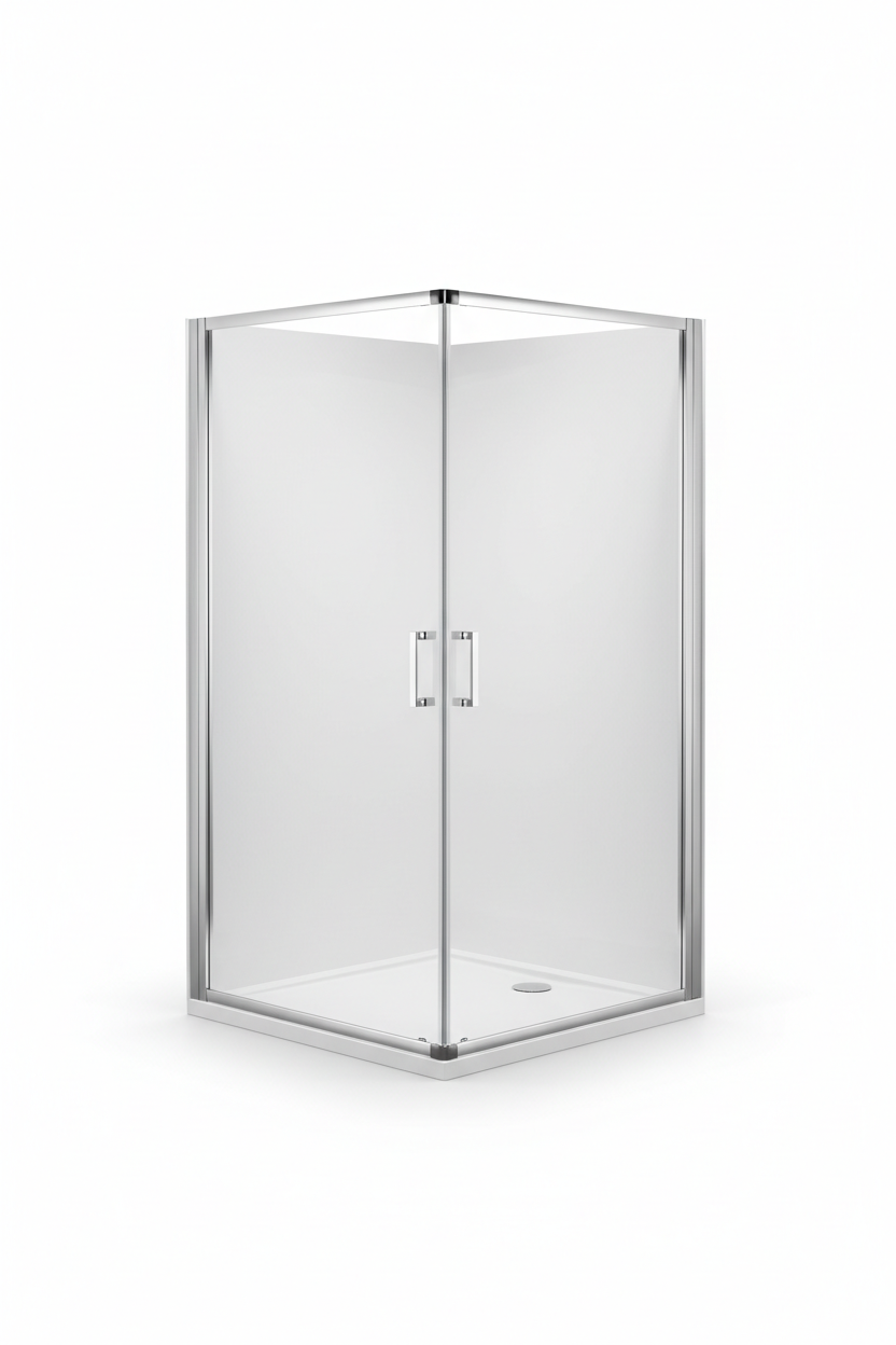 Loen Rectangular Shower Cubicle 1200x800x1950mm with Shower Tray — Complete Set