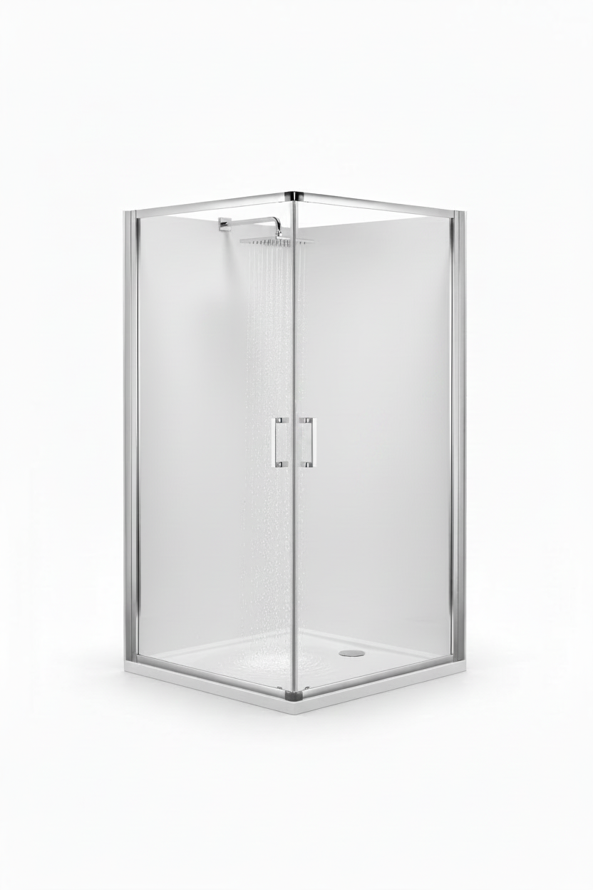Loen Rectangular Shower Cubicle with Shower Tray — view 2